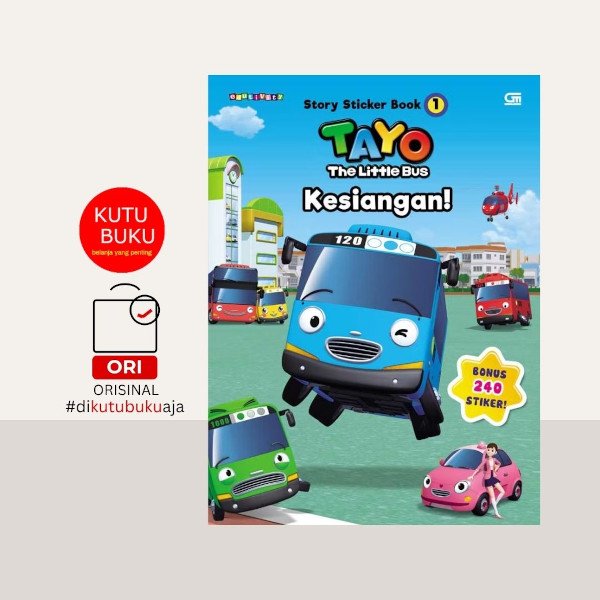 Story Sticker Book 1 Tayo The Little Bus: Kesiangan